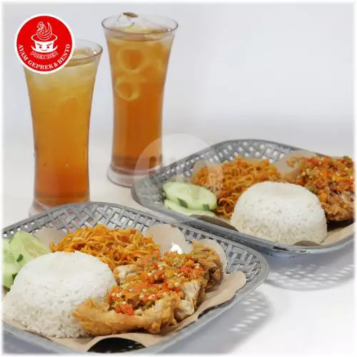 2 Ayam Geprek Nasi Mie+ Teh Manis Dingin